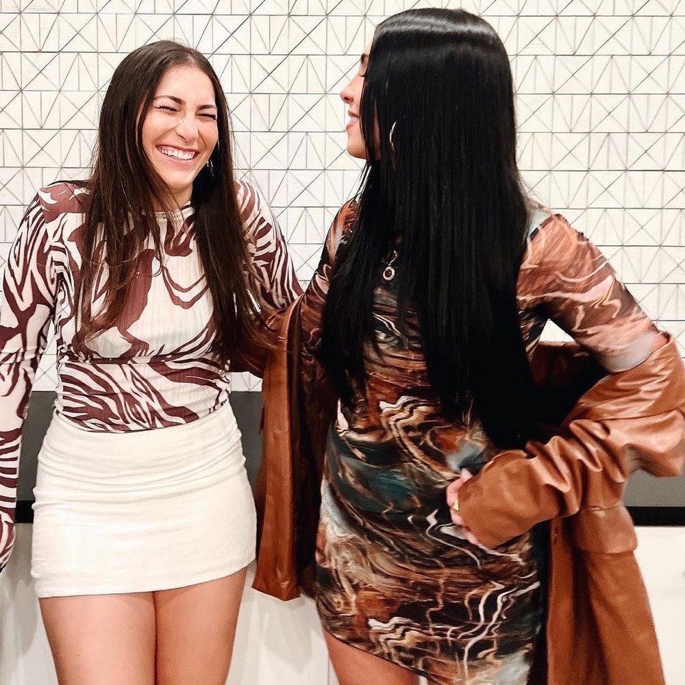 multi color mini dress